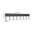 Chidian Wall Mounted Kitchen Hooks Rack No Drilling Required for
