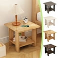 thumbnail image 1 of Tyidzon Small End Table, 2-Tier Storage Shelf Couch Side Table, End Table for Living Room, Bedroom, Sofa Couch Small Spaces - Black, 1 of 7