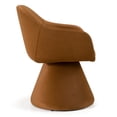 thumbnail image 3 of Risa Modern Rust Fabric Swivel Dining Chair, 3 of 6