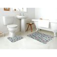 thumbnail image 4 of Honeii American Musical Pattern Bathroom Anti-Skid Pad Bathroom Mat Vintage Seamless Pattern Not-Slip Toilet Rug Set, 4 of 6