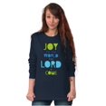 thumbnail image 5 of Joy to the World Lord Has Come Women's Long Sleeve T Shirt Brisco Brands S, 5 of 6