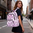 thumbnail image 7 of HELLHERO Multiple Compartments Boys Backpack for School Travel, 600D Polyester Multi-Pockets Bookbag, Butterfly Tie Dye Pattern, 7 of 7