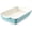 Blue, variant on 8x8 Square Ceramic Baking Dish with Handles, 2 Quart Oven Safe Casserole Pan for Brownies, Lasagna, Casseroles, Bright White Kitchen Cookware