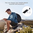 thumbnail image 5 of Solar Panel Charger for Mobile Phone 2W Portable Mini Solar Panels with 2in1 Charging Cable IP65 for Camping Backpacking, 5 of 8