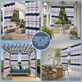 thumbnail image 5 of 1 Panel Outdoor Curtains for Patio Waterproof 54"x108" Pink Grey Striped Weatherproof Privacy Outsides Curtains, Farmhouse Stripes Modern Abstract Art Grommet Thermal Drapes for Cabana Porch Pergola, 5 of 8