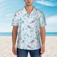 thumbnail image 2 of Bingfone Men's Short Sleeve Button Down Shirts Hawaiian Rabbit And Butterfly Printed Beach Shirt, 2 of 7