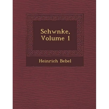 Schw Nke, Volume 1 (Paperback)