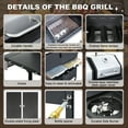 thumbnail image 6 of Nice Cooker Gas and Charcoal Combo Grill with Side Burner, 37,230 BTU Outdoor BBQ Grill with Porcelain-Enameled Cast Iron Grates and Plate, Thermometer, Storage Cabinet Rack for Outdoor Patio, Garden, 6 of 10
