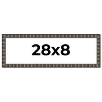 28x8 Frame Black Brown Chestnut Mosaic Solid Wood Picture Frame | 1.125 Inch Moulding Width |