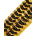 thumbnail image 3 of Eyelashes Mink Lashes Fluffy Natural Look False Lashes Wispy Full Eye Lashes 8D 20 mm Long D Curl Strip Eyelashes Pack 10 Pairs Reusable Fake Eyelashes That Look Like Extensions, 3 of 9