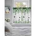 thumbnail image 3 of Green Spring Botanical Bathroom Window Curtain, Weeping Eucalyptus Butterfly Light Filtering Coffee Kitchen Curtains, Bedroom Living Room Curtains 2 Panel 84"x45", 3 of 6
