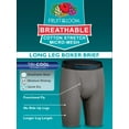 thumbnail image 5 of Fruit of the Loom Men's Breathable Cotton Micro-Mesh Long Leg Boxer Briefs, 3-Pack, 5 of 11