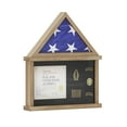 thumbnail image 2 of Flash Furniture Flag and Certificate Display Case, Solid Pine Wood Flag Shadow Box Fits 3x5 Folded Flag, Weathered Wood Finish, 2 of 9