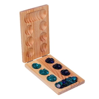 Mancala Board Game Set for Kids & Adults, Includes Portable