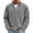 004_Gray, variant on Mens Quarter Zip Pullover Corduroy Sweatshirt Casual Half Zip Sweater Top Lightweight Stand Collar Golf Polo Shirt for Sports & Leisure