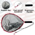 UFISH Fishing Landing Rubber Net, Trout Salmon Fishing Net, Fly Fishing
