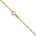 thumbnail image 3 of 10K Solid Yellow Gold 1.25mm Figaro Link Chain Necklace, 3 of 4