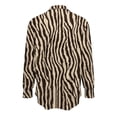 thumbnail image 3 of Uootdi Blouses for women Dressy Casual Long Sleeve Collared Leopard Print Button Front Relaxed Fit Office Casual Looks Gift, 3 of 5