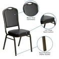 thumbnail image 5 of Emma + Oliver Crown Back Stacking Banquet Chair in Black Vinyl - Gold Vein Frame, 5 of 14
