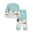 thumbnail image 2 of Goofa French Bulldog Taking a Bath Printed Women’s 2 Piece Pajama Set Super,Pajamas Women's Long Sleeve Sleepwear Soft Button Down Loungewear Pjs Lounge Set Nightwear-, 2 of 9