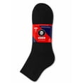 thumbnail image 5 of 6 Pairs of Big and Tall Diabetic Neuropathy Ankle Socks, King Size Mens Athletic Quarter Socks (Black, 13-16), 5 of 6