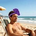 thumbnail image 4 of Printed Foot Shaped Sun Visor Hat with Adjustable Strap, Lightweight Plastic and Fabric Sun Protection for Beach Pool Outdoor, 1 Pack, 4 of 6