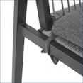 thumbnail image 6 of Patio Dining Set, Modern 7-Piece Aluminum with Faux Wood Table & Rope Chairs | Slate Gray + Black | Aluminum, 6 of 23