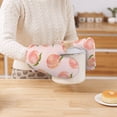 thumbnail image 7 of DouZhe Oven Mitts and Pot Holders Sets, Pink Cartoon Peach Prints Non-Slip Heat Resistant Kitchen Oven Silicone Glove, 7 of 7