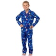 thumbnail image 2 of The Polar Express Christmas AOP Icons Sleepwear Button-Up Coat Front Kids 2-Piece Pajama Set, 2 of 7