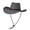 Gray, variant on IVEYRTF Cowboy Hat Men Solid Color Classic Western Sun Hat Adjustable Cord with Wide Brim Hats for Men