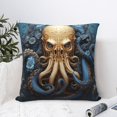 thumbnail image 4 of Octopus Kraken Monster Art Vintage Throw Pillow Covers Decorative Pillowcases for Bed Couch Home Decor Car Sofa 18x18, 4 of 6