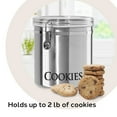 thumbnail image 6 of Oggi Airtight Clamp Canister Food Storage Container, 8-Inch-Cookies, Stainless, Clear Lid, 6 of 8