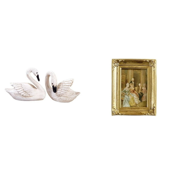 estatua de resina de cisne,Figuras de cisnes,estatuas,decoración para el hogar,bodas y fiestas.,Adornos de mesa de arte en escultura de resina,Marco de fotos,Soporte de resina para marco de