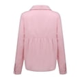 thumbnail image 5 of Camisa Blusa de mujer Camisa Moda Algodón Lino Transpirable Vacaciones en la playa (Rosa 4XL) Cgtredaw Para estrenar, 5 of 5