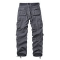 thumbnail image 3 of TRGPSG Men's Cargo Pants with 8 Pockets Cotton Cargo Work Pants(No Belt),Gray 29x30, 3 of 9
