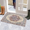 thumbnail image 5 of Bohemian Light Blue Carpet Pattern Linen National Design Farmhouse Door Mat 30 X 17 Inch Welcome Doormat Indoor Outdoor Entrance Floor Mat Non Slip Spring Summer Decor Rubber Mats, 5 of 6