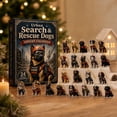thumbnail image 4 of Search & Rescue Dog Advent Calendar 2026, 24 Days 2D Flat Acrylic K9 Rescue Dog Ornaments, Collectible Christmas Countdown Gift Box for Xmas Tree Decoration, Christmas Stocking Stuffers, 4 of 5