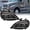 Black Modified Style LED, variant on Leavan Chrome Headlight Assembly Set (Driver & Passenger) for 2004-2017 Freightliner Columbia