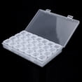 thumbnail image 2 of letairis Art Rhinestones Box Plastic Empty Case Transparent Jewelry Organizer 28 Slots Container, 2 of 6