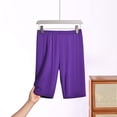 thumbnail image 2 of StSilkitty Womens Pajama Shorts Solid Color Elastic Waist Lounge Sleepwear Knee Length Shorts Lightweight Comfy Sleepwear Shorts, 2 of 6