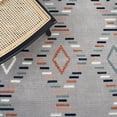 thumbnail image 6 of SAFAVIEH Marrakesh Dallas Geometric Polyester Runner Rug, Grey/Blue Rust, 2'2" x 8', 6 of 8