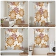 thumbnail image 6 of Geometric Flower Sheer Curtains 63 Inches Long, Vintage Country Floral Orange Grey on Linen Light Filering Curtains, Breathable Simi Curtain Privacy Drapes for Living Room Bedroom Window Treatment, 6 of 9