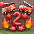 thumbnail image 4 of Ensemble de Ballons, Ballons Chiffres Rouges 0-9, 4 Étoiles, 2 Ballons Camion de Pompiers et 2 Ballons Flamme, pour Décoration de Fête d'Anniversaire, du Nouvel An et de Noël, 4 of 5