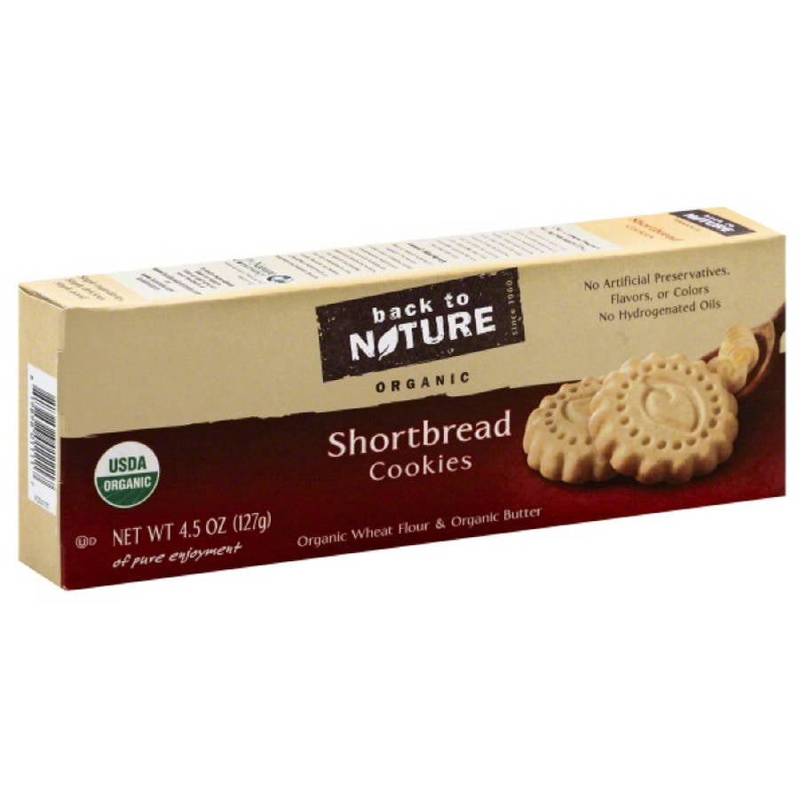 Back to Nature Organic Shortbread Cookies, 4.5 oz, (Pack of 6) by