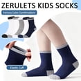 thumbnail image 5 of Kids Socks, 15 Pairs Toddler Sock Crew Mid Calf Cut Casual Dress Soft Socks for Boys Girls 1-13 Years, 5 of 7