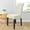 White, variant on Dining Chair Cover, Plush Jacquard Elastic High Back Chair Cover, All-in-One Dirt Proof Washable Polyester Slipcover for Home Dining Room, White