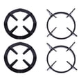 thumbnail image 1 of 4Pcs Gas Stove Racks Moka Pot Stands Wok Support Rings Gas Burner Racks (Black), 1 of 6