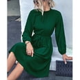 thumbnail image 4 of Vestido De Mujer, Mangas Raglán, Elegante, Color Sólido, Amigable Con La Piel, Simple, Transpirable, Suelto, Poliéster, Fibra De Poliuretano Para La Vida Diaria ANGGREK Otros, 4 of 7