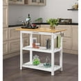 thumbnail image 2 of Pemberly Row 3-Tier Butcher Block Kitchen Prep Island with Drawer- White Wood, 2 of 10