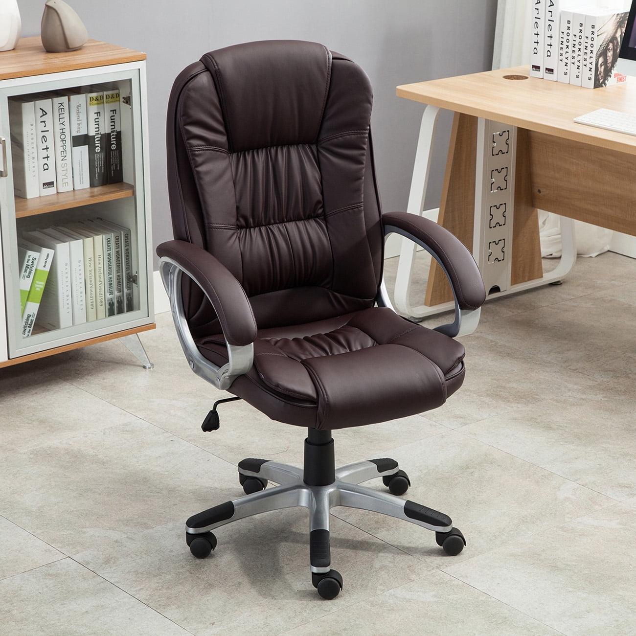 Belleze High Back Executive Faux Leather Ergonomic Desk Office Chair